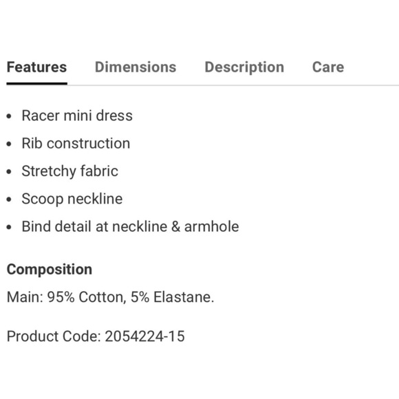 CottonOn Rib Racer Mini Dress Beige Size Large New without Tags - Picture 7 of 9